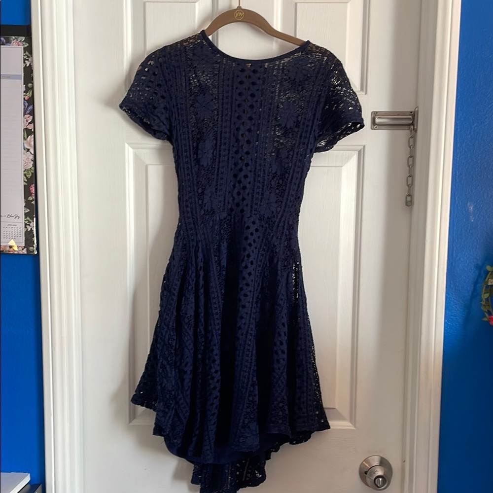 American Rag Blue Asymmetrical High-Low Dress